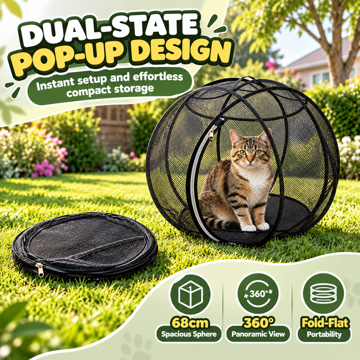 FuzzyTail™ - Cat Playpen Ball